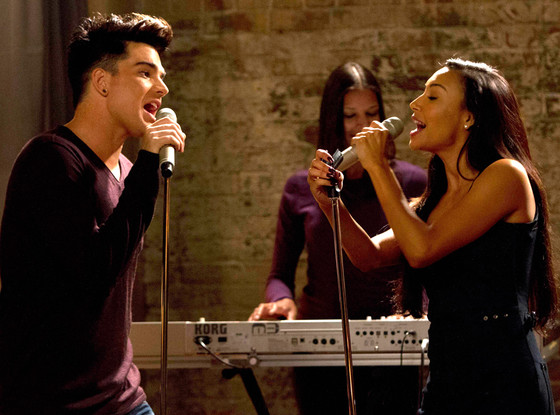 Adam Lambert, Naya Rivera, Glee Adam Lambert, Naya Rivera, Glee